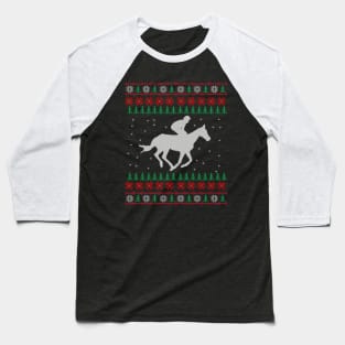 Horse Ugly Christmas Sweater Gift Baseball T-Shirt